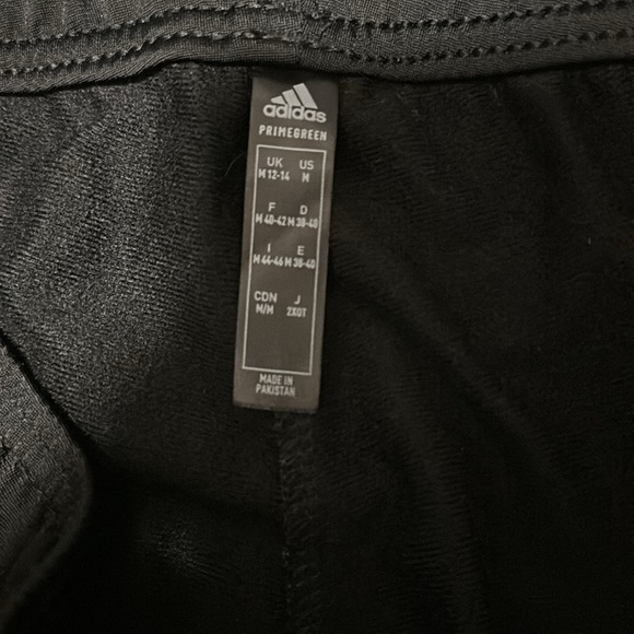 Adidas black & white 3 stripe track suit M/L - Picture 8 of 15